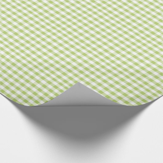 Papier Cadeau Motif vert clair En vichy (Coin)