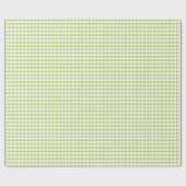 Papier Cadeau Motif vert clair En vichy (Plat)