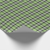 Papier Cadeau Motif vert clair et gris (Coin)