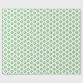 Papier Cadeau Motif vert de dent de plaid (Plat)