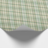 Papier Cadeau Motif vert de plaid (Coin)