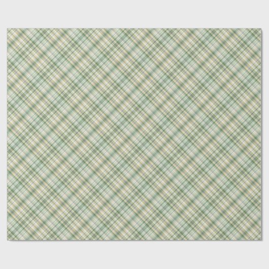 Papier Cadeau Motif vert de plaid (Plat)