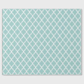 Papier Cadeau Motif vert en bon état de tuiles de Quatrefoil (Plat)
