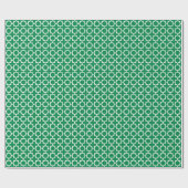 Papier Cadeau Motif Vert Et Blanc (Plat)