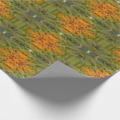 Papier Cadeau Motif vert et orange (Coin)