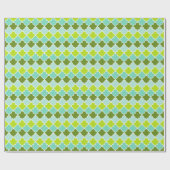 Papier Cadeau Motif vert géométrique de Quatrefoil de turquoise (Plat)