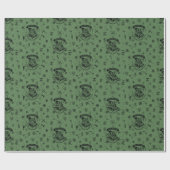 Papier Cadeau Motif vert HOGWARTS™ (Plat)