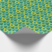 Papier Cadeau motif vert jaune géométrique Abstrait (Coin)