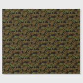 Papier Cadeau Motif vert militaire de camouflage de Camo d'armée (Plat)