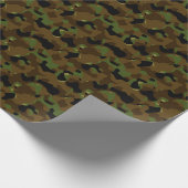 Papier Cadeau Motif vert militaire de camouflage de Camo d'armée (Coin)