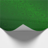 Papier Cadeau Motif vert Ombre Flocon de neige Damas (Coin)