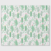 Papier Cadeau Motif vert pourpre de Cactus Plante (Plat)