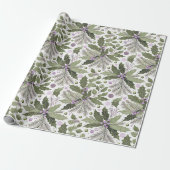 Papier Cadeau Motif vert pourpre n° 17 ID1009 (Déroulé)