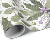 Papier Cadeau Motif vert pourpre n° 17 ID1009 (Coin rond)