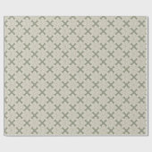 Papier Cadeau Motif vert Sage (Plat)