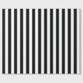 Papier Cadeau Motif vertical en noir et blanc (Plat)