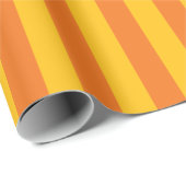 Papier Cadeau Motif vertical en orange et jaune (Coin rond)