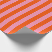 Papier Cadeau Motif vertical en rouge orange et rose (Coin)