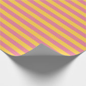 Papier Cadeau Motif vertical vibrant rose et jaune (Coin)
