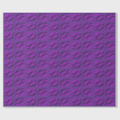 Papier Cadeau Motif vibrant de feuille Magenta (Plat)