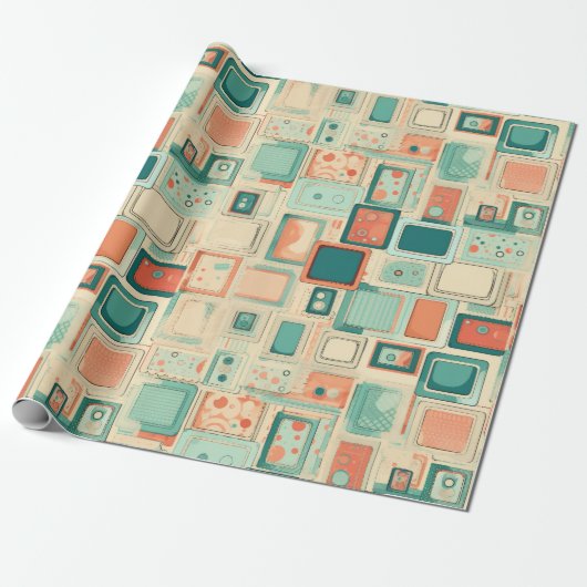 Papier Cadeau Motif vintage (Déroulé)