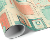 Papier Cadeau Motif vintage (Coin rond)