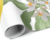 Papier Cadeau Motif vintage au citron sans soudure. Retour de fr (Coin rond)