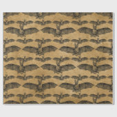 Papier Cadeau Motif vintage Bats (Plat)