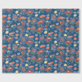 Papier Cadeau Motif vintage Bingata : Peonies et petite... (Plat)