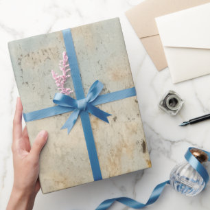 Papier Cadeau Motif vintage Blue Gold Grunge