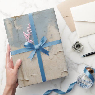 Papier Cadeau Motif vintage Blue Gold Grunge