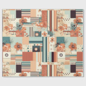 Papier Cadeau Motif vintage Floral & Caméra (4) (Plat)