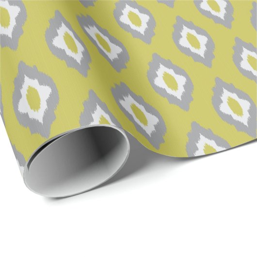 Papier Cadeau Motif vintage Ikat (Coin rond)