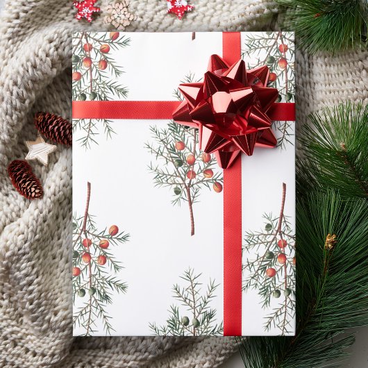 Papier Cadeau Motif vintage Juniper Greenery