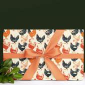 Papier Cadeau Motif Vintage poulet