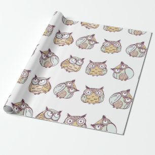 Papier Cadeau motif vintage sans soudure avec choux mignons