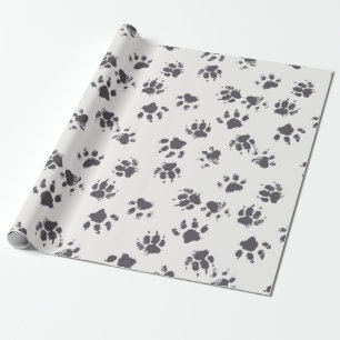 Papier Cadeau motif vintage sans soudure avec empreintes de patt