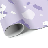 Papier Cadeau Motif violet abstrait minimal (Coin rond)