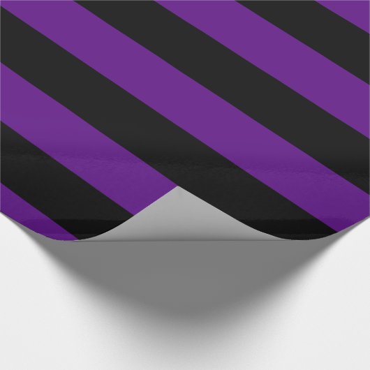 Papier Cadeau Motif violet noir X L rayures (Coin)
