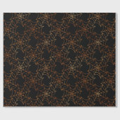 Papier Cadeau Motif Web Black Copper Spider Halloween (Plat)