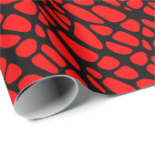 Papier Cadeau Motif Web gothique rouge et noir (Coin rond)