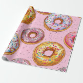 Papier Cadeau Motif Whimsical Donut (Déroulé)