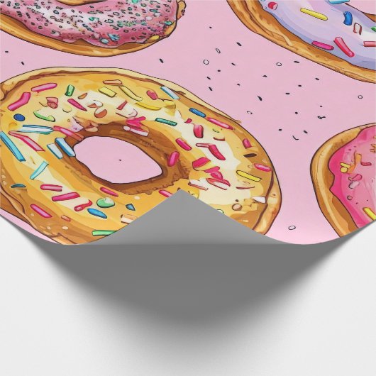 Papier Cadeau Motif Whimsical Donut (Coin)