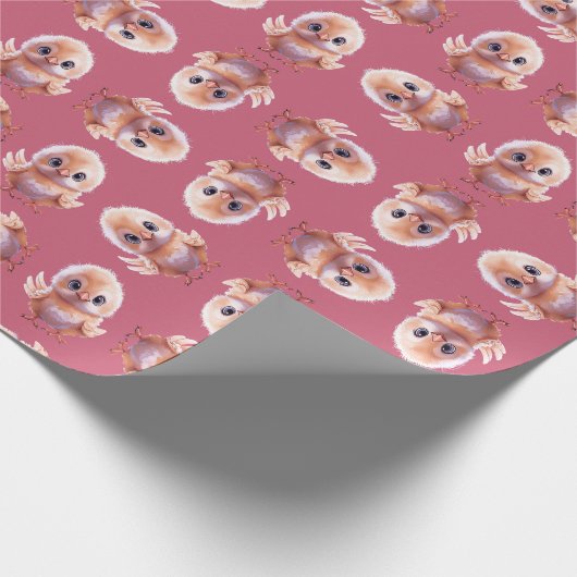 Papier Cadeau Motif Whimsy Chickens (Coin)