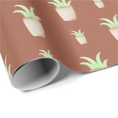 Papier Cadeau Motif Wild Cactus (Coin rond)
