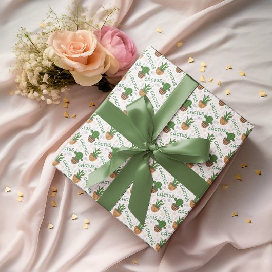 Papier Cadeau Motif Wild Cactus