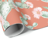 Papier Cadeau Motif Wild Cactus (Coin rond)