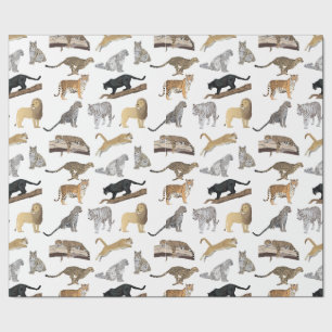 Papier Cadeau Motif Wild Cats