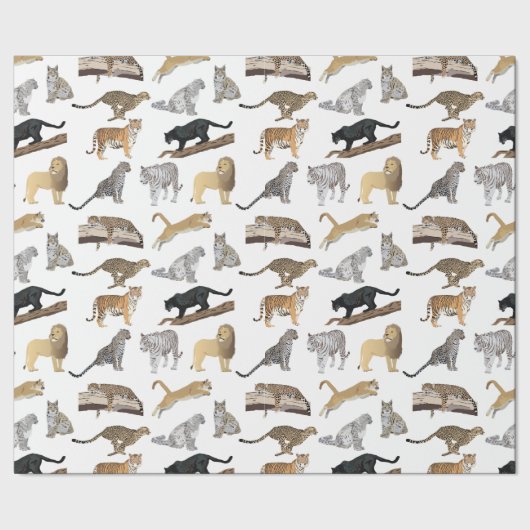 Papier Cadeau Motif Wild Cats (Couture)