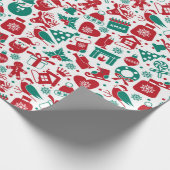 Papier Cadeau Motif Xmas Doodle (Coin)